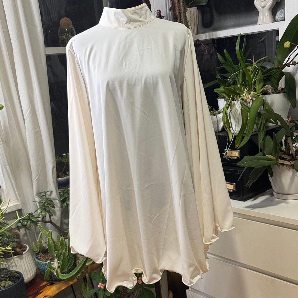Chic Cream Backless Dress